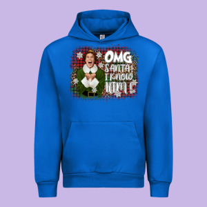 The Elf Omg Santa Urban Hoodie Designed By Cowgirlartshop