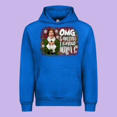 The Elf Omg Santa Urban Hoodie Designed By Cowgirlartshop