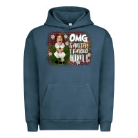 Pigment Midnight Navy the elf omg santa Urban Hoodie - CowGirlArtShop