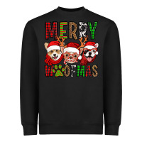 Black merry woofmas dogs Heavyweight Sweatshirt - Jasminsmagicworld