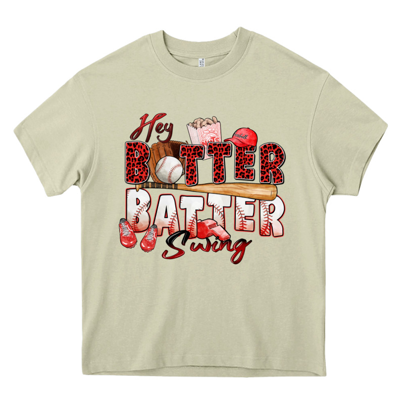 Hey Batter Batter Swing Baseball Heavy Core Tee by Zillion Design Studio | Teevron