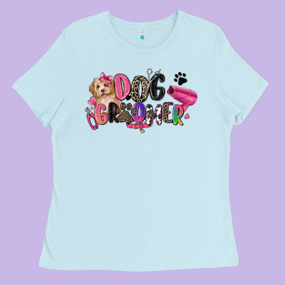 Dog Groomer Ladies Tee Designed By Zillion Design Studio