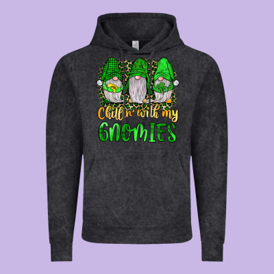 St Patrick S Chillin With My Gnomies Vintage Hoodie Designed By Jahusdesignshop
