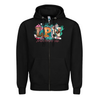 Black lpn licensed practical nurse western Zipper Hoodie - NancyCooperArtShop