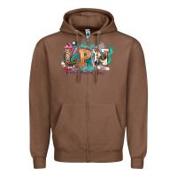 Chestnut lpn licensed practical nurse western Zipper Hoodie - NancyCooperArtShop
