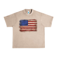 French Oak American flag Urban Heavy Tee - JahusDesignShop