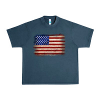 Midnight Navy American flag Urban Heavy Tee - JahusDesignShop