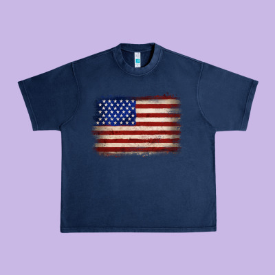 American Flag Urban Heavy Tee Designed By Jahusdesignshop