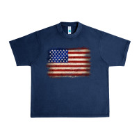 Navy American flag Urban Heavy Tee - JahusDesignShop