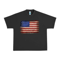 Pigment Black American flag Urban Heavy Tee - JahusDesignShop