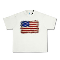 Pistachio American flag Urban Heavy Tee - JahusDesignShop