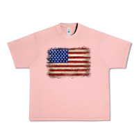 Salmon American flag Urban Heavy Tee - JahusDesignShop