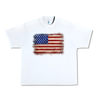 White American flag Urban Heavy Tee - JahusDesignShop
