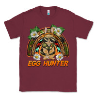 Burgundy easter egg hunter  rabbit rainbow Classic Tee - BarkalooDesign