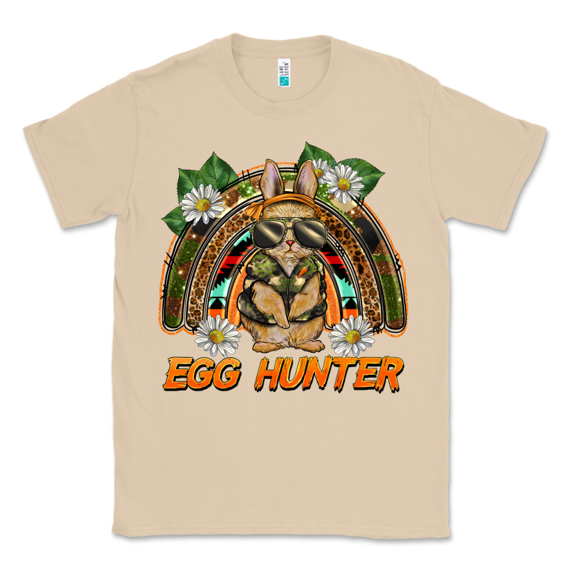 Easter Egg Hunter  Rabbit Rainbow Classic Tee by BarkalooDesign | Teevron