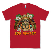 Red easter egg hunter  rabbit rainbow Classic Tee - BarkalooDesign