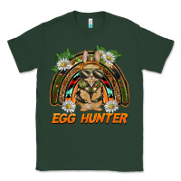 Sports Green easter egg hunter  rabbit rainbow Classic Tee - BarkalooDesign