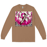 Toasted Coconut breast cancer american football ribbon Long Sleeve Tee - NancyCooperArtShop