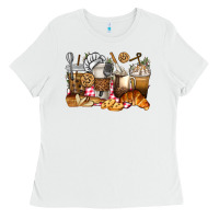 White bakery coffee cups Ladies Tee - texasbilliewilder