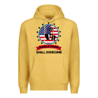 Antique Gold DONALD TRUMP 2016 WE SHALL OVERCOMB Premium Hoodie - Bettercallsaul