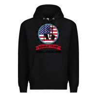Black DONALD TRUMP 2016 WE SHALL OVERCOMB Premium Hoodie - Bettercallsaul