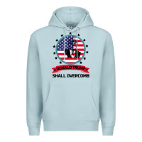 Blue Mist DONALD TRUMP 2016 WE SHALL OVERCOMB Premium Hoodie - Bettercallsaul