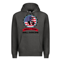 Charcoal Heather DONALD TRUMP 2016 WE SHALL OVERCOMB Premium Hoodie - Bettercallsaul