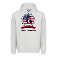 Dove Grey DONALD TRUMP 2016 WE SHALL OVERCOMB Premium Hoodie - Bettercallsaul