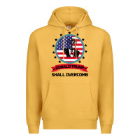 Mustard DONALD TRUMP 2016 WE SHALL OVERCOMB Premium Hoodie - Bettercallsaul