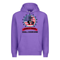 Purple DONALD TRUMP 2016 WE SHALL OVERCOMB Premium Hoodie - Bettercallsaul