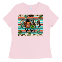 Bubblegum Pink 2024 senior cow Ladies Tee - JahusDesignShop