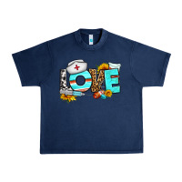 Navy love nurse western Urban Heavy Tee - BundleAndBundleShop