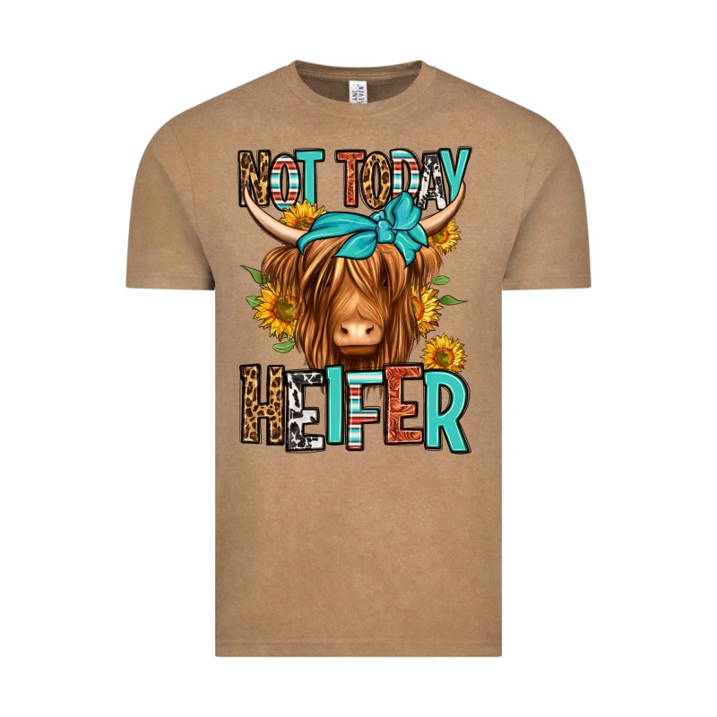 Not Today Heifer Long Haired Cow Vintage Tee by Jasminsmagicworld | Teevron