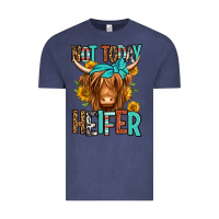 Vintage Denim not today heifer long haired cow Vintage Tee - Jasminsmagicworld
