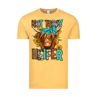 Vintage Mustard not today heifer long haired cow Vintage Tee - Jasminsmagicworld