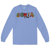 Colony Blue western christmas santa claus sunflowers and cactus Long Sleeve Tee - Jasminsmagicworld