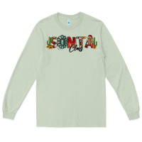 Matcha western christmas santa claus sunflowers and cactus Long Sleeve Tee - Jasminsmagicworld