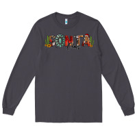 Smoke western christmas santa claus sunflowers and cactus Long Sleeve Tee - Jasminsmagicworld