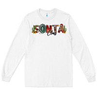 White western christmas santa claus sunflowers and cactus Long Sleeve Tee - Jasminsmagicworld