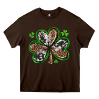 Chocolate Brown western st patricks day shamrocks Heavy Core Tee - Artiststas