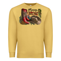 Antique Gold Merry Christmas Premium Sweatshirt - SublimationCraftShop