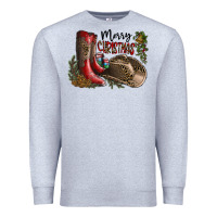 Heather Grey Merry Christmas Premium Sweatshirt - SublimationCraftShop