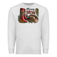 Oatmeal Heather Merry Christmas Premium Sweatshirt - SublimationCraftShop
