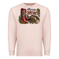Pale Pink Merry Christmas Premium Sweatshirt - SublimationCraftShop