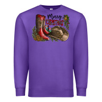Purple Merry Christmas Premium Sweatshirt - SublimationCraftShop