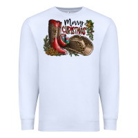 White Merry Christmas Premium Sweatshirt - SublimationCraftShop