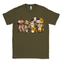 Army Green cows coffee cups Classic Tee - Jasminsmagicworld