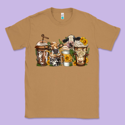 Cows Coffee Cups Classic Tee Designed By Jasminsmagicworld
