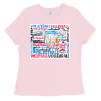Bubblegum Pink volleyball Ladies Tee - Zillion Design Studio