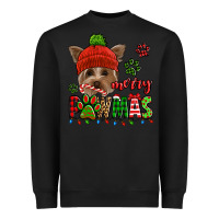 Black merry pawmas christmas yorkie Heavyweight Sweatshirt - Jasminsmagicworld